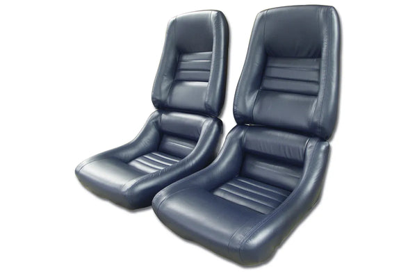 1980 Corvette Reproduction Leather/Vinyl Seat Covers- 4  Inch Bolsters